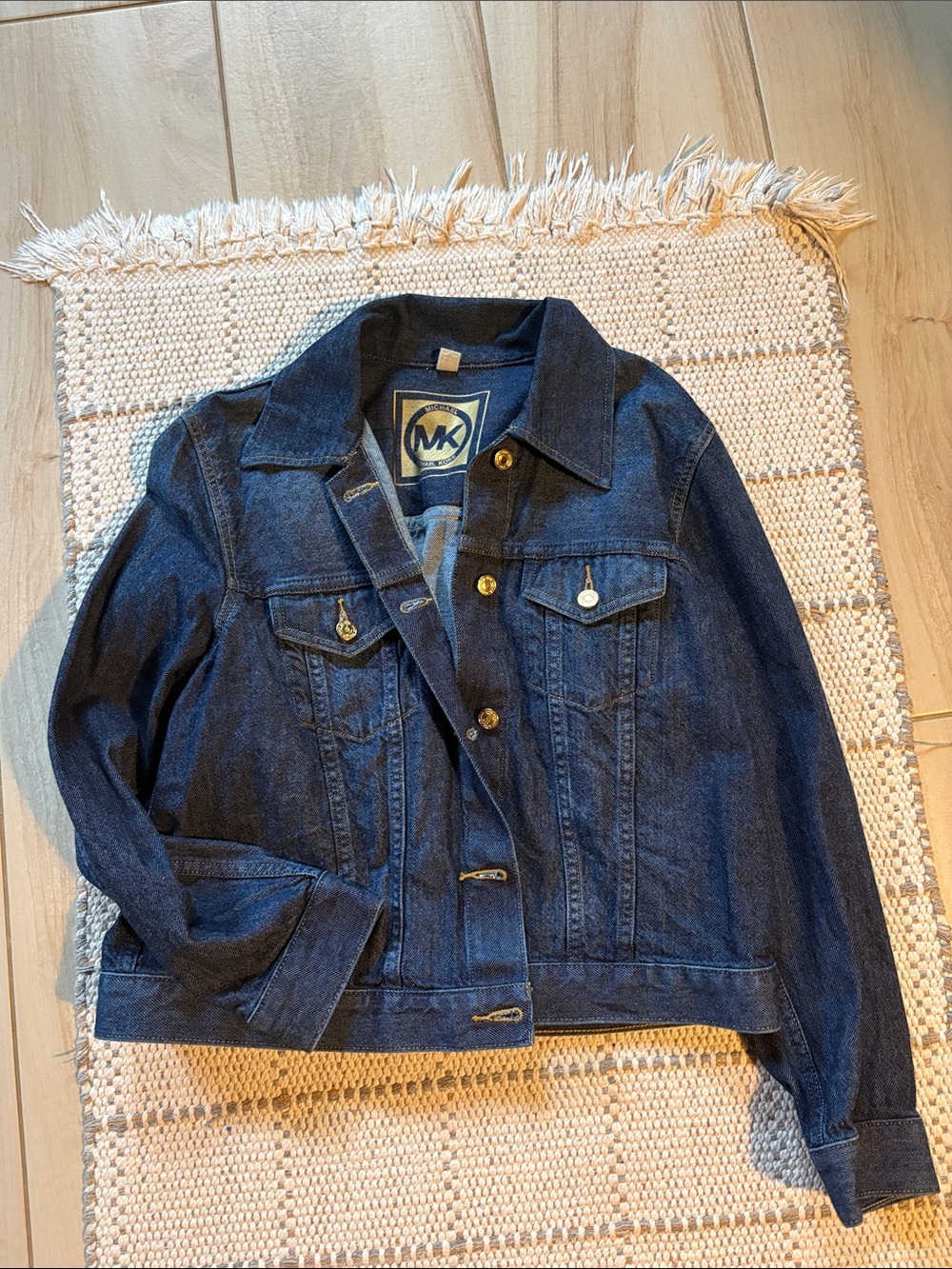 Michael Kors Indigo Denim Trucker Jacket